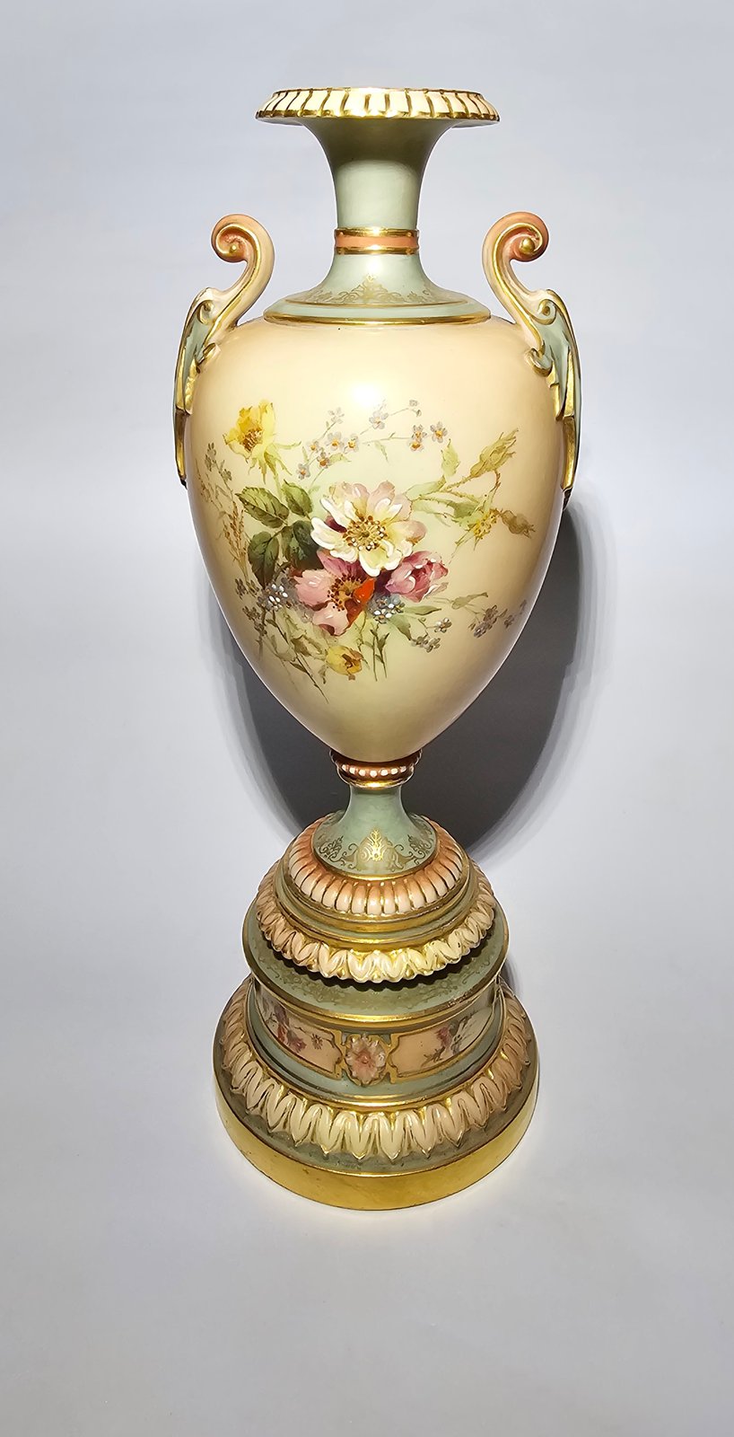 Royal Worcester Pedestal Vase | TwoJays Antiques